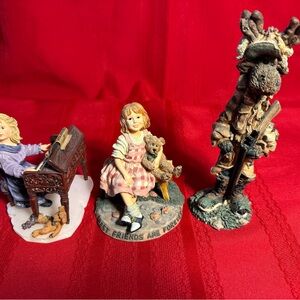 3 Vtg 90s/00s The Boyds Collection Figurines Dollstone & Folkstone Collections